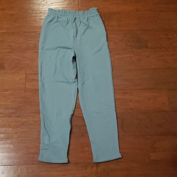 Matilda Jane Soft and Easy Elastic Waist Green Jogger Pant Size 12 NWT - Picture 3 of 4